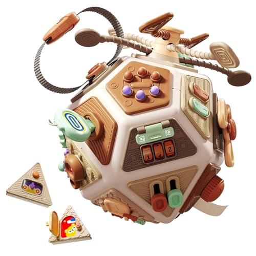 Hsyan Motorikwürfel Ab 1 Jahr, 22 Seite Activity Würfel Baby, Busy Cube, Montessoris Sensorik...