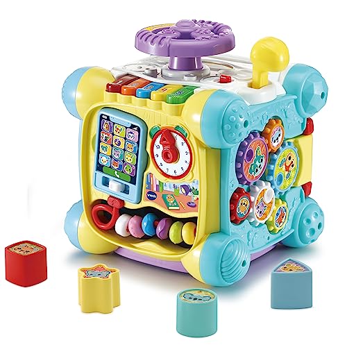 Vtech Baby Spielspaß-Entdeckerwürfel – Interaktiver Spielwürfel mit Musik, Formen und...
