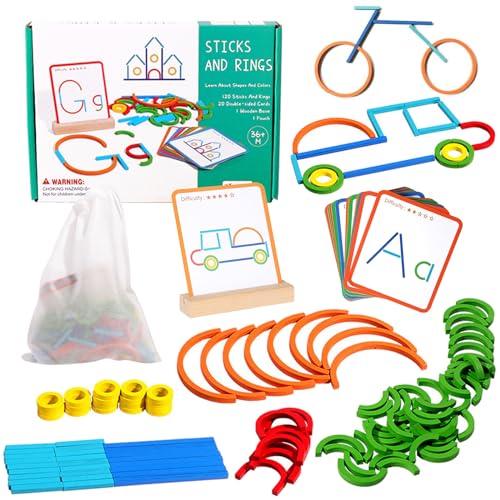 Montessori Spielzeug, Montessori Lernspielzeug ab 3 Jahre, Vorschule Spiele, Form Farberkennung...
