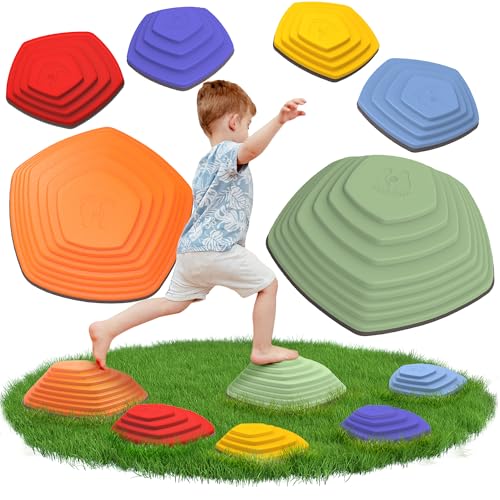 Balanciersteine für Kinder - fördert Gleichgewicht, Balance & Koordination - 6er Set für Indoor &...