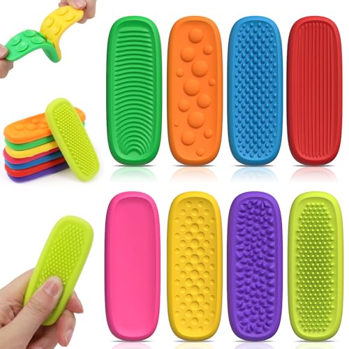 Fidget Toys Finger 8 Stück, Sensorik Spielzeug Steine Anti Stress Kinder, Stressabbau Spielzeuge,...