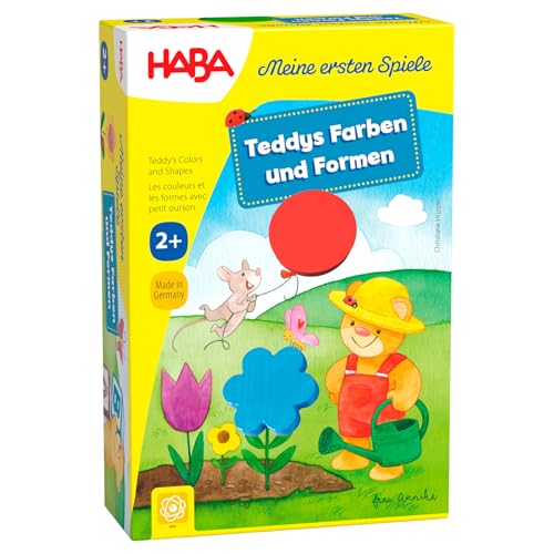 HABA Meine ersten Spiele – Teddys Farben & Formen – Lernspiel zur Förderung von Feinmotorik &...