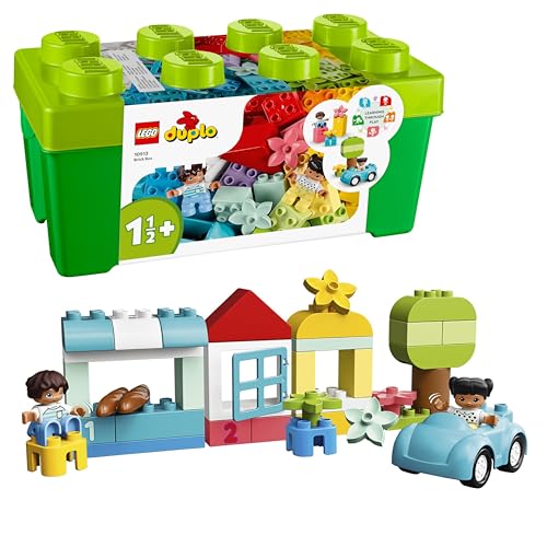 LEGO DUPLO Steinebox - Montessori Spielzeug für Jungen & Mädchen ab 1 Jahr - Lernspielzeug mit...