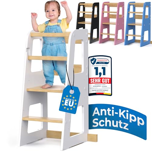 Schwanfeld® Lernturm ab 1 Jahr [Anti Kipp Schutz] - inkl. Montagezubehör - Montessori Lernturm aus...