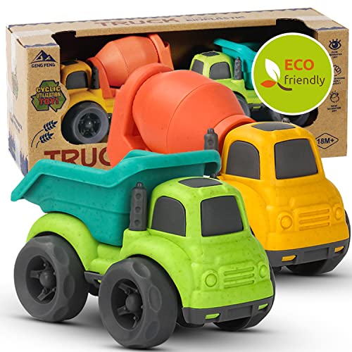 Cicili LKW Spielzeug ab 1 Jahr, nachhaltiger Bio-Kunststoff Kinder Set ab 2 Jahr Indoor Outdoor...
