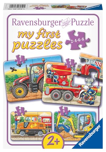 Ravensburger Kinderpuzzle - 06954 Bei der Arbeit - My First Puzzle mit 2,4,6,8 Teilen - Puzzle für...