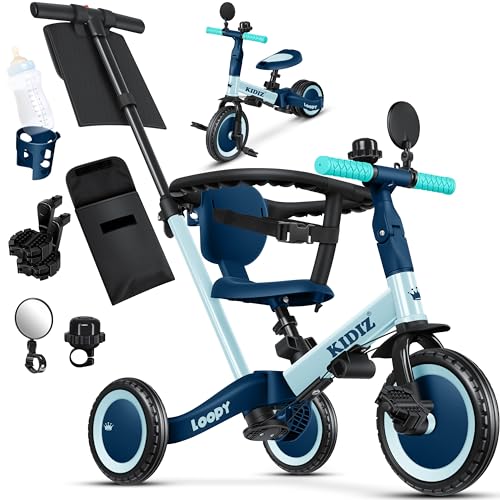 KIDIZ® 6in1 Laufrad Dreirad | Laufräder Lauffahrrad Kinderdreirad ab 1 Jahr bis 5 Jahre |...