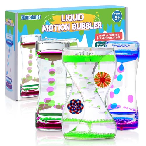 Liquid Motion Bubble Timer 3 Stück Drop Sanduhr für Kinder Erwachsene Dekompression Sensorisches,...