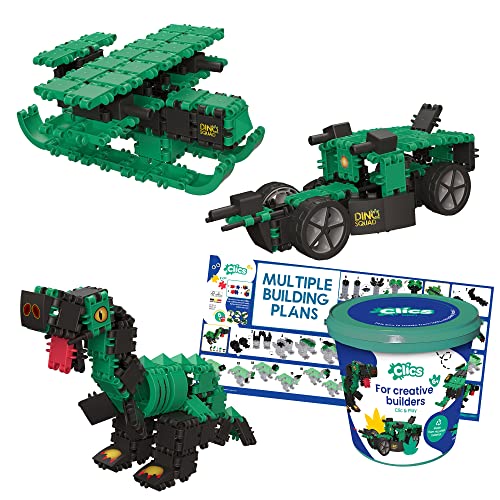 Clics Dino World- Konstruktionsspielzeug für Kinder ab 3 Jahre, kreatives Lernspielzeug im 151...