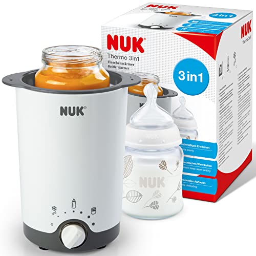 NUK Thermo 3in1 Babyflaschenwärmer | schonendes Auftauen, Erwärmen und Warmhalten von flüssiger...