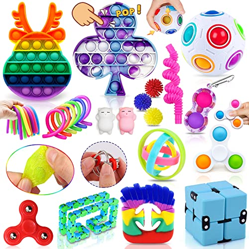 Yetech 26 Stück Fidget Toy,Fidget Pack für Kinder Erwachsene, lindert Stress und Angst...